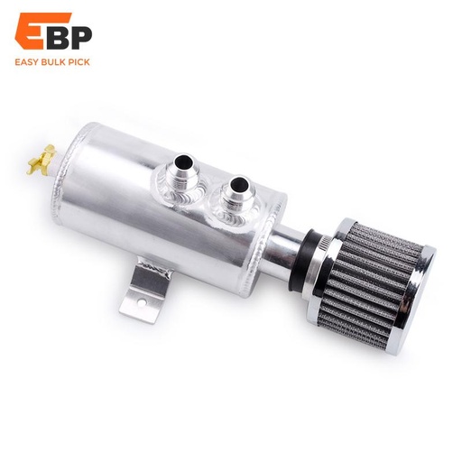 10 pcs Universal AN10 Aluminum Oil Catch Can 750ml with Dual Port Breather Filter Kit for Engine Fuel Tank OCC034