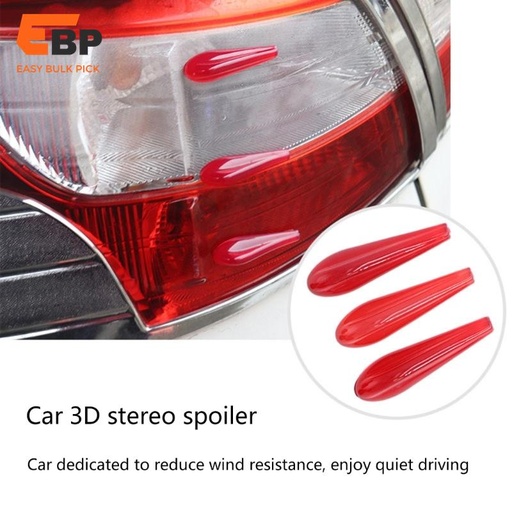 50 sets 6 Pcs Auto Tail Light Protection Decals Set - Universal Bumper Airflow Spoiler Stickers for Vehicle Decoration