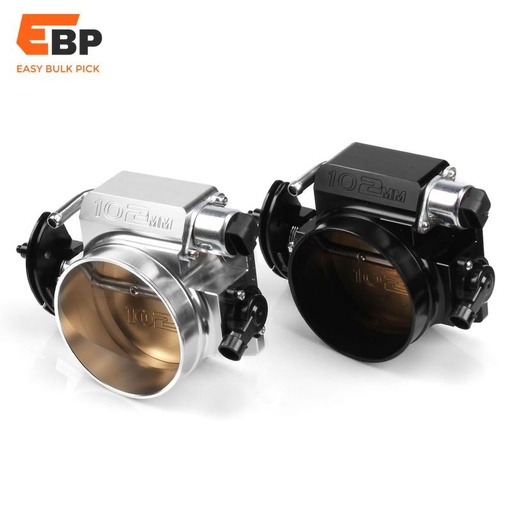 5 pcs High Performance 102mm Throttle Body with TPS Sensor for LSX LS1 LS2 LS7 Silver and Black Intake Manifold Upgrade