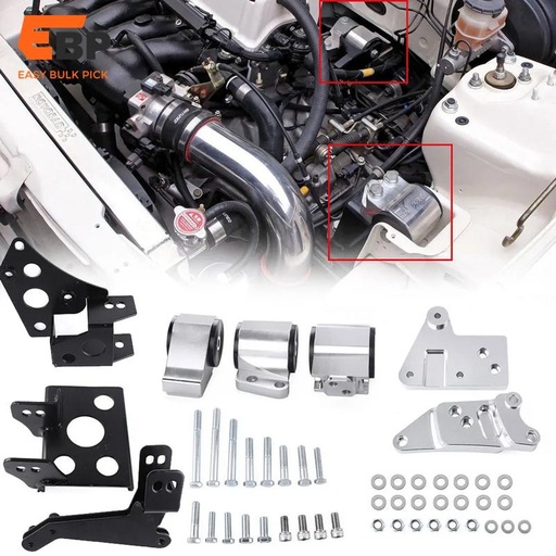 1 sets Engine Motor Mounts Bracket K-Swap EK for 96-00 Honda Civic K20 K24 Series 70A EK Chassis EKK2 DOHC K-Series Upgrade