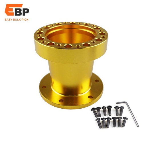 10 pcs High Profiling Steering Wheel Quick Release Snap Off Hub Adapter Kit 51mm 76mm 101mm in Gold and Black