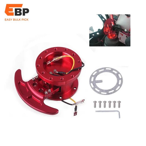 10 pcs Universal Adjustable Quick Release Steering Wheel Hub Kit with Tilt Mechanism for Racing Vehicles