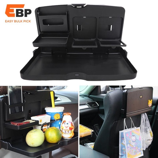 10 pcs Portable Multifunctional Car Dining Tray with Cup Holder - Foldable Backseat Food and Drink Organizer for Auto Interior