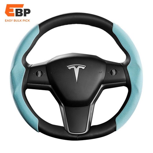 20 pcs Ultra-Thin Sweat-Absorbent Steering Wheel Cover for Tesla Model Y/3 Flip Design