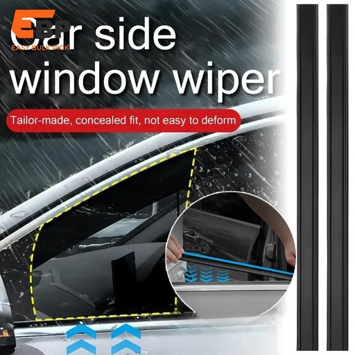100 sets 2pcs Universal Car Side Window Wipers for Clearing Mist and Rainwater with Double Blade Rubber Strips
