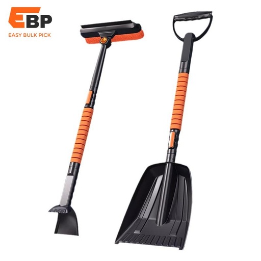 10 pcs 3-in-1 Snow Removal Tool Kit for Cars - Ice Scraper, Brush, and Shovel Combo for Winter Vehicle Cleaning