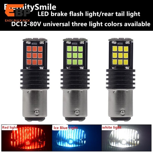 100 pcs Super Bright LED Reverse and Brake Light Bulbs 1156 1157 7443 3030 24SMD for Cars and Motorcycles - Universal Fit, Dual Function Strobe and Steady Light, Easy Installation