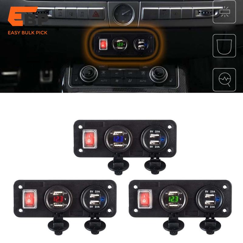 led voltmeter car charger