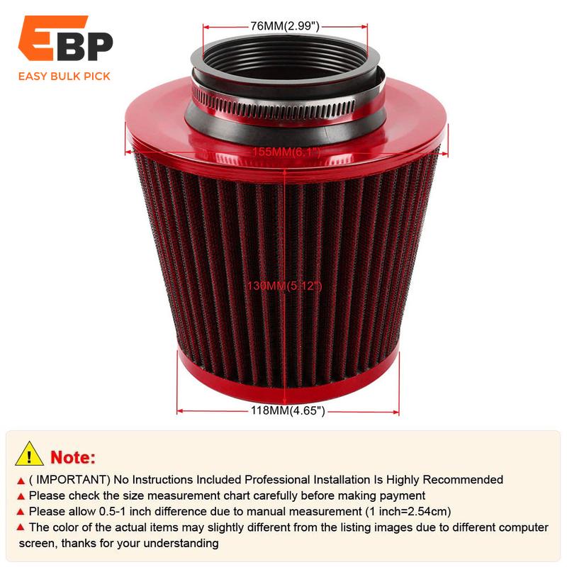 3 inch air filter